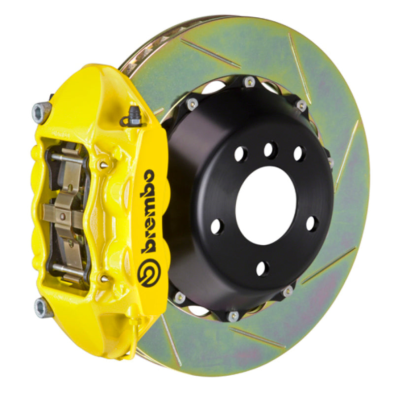 Brembo 05-07 Quattroporte/08 GranTurismo R GT BBK 4Piston Cast 380x28 2pcRotor Slotted Type1-Yellow 2P2.9007A5