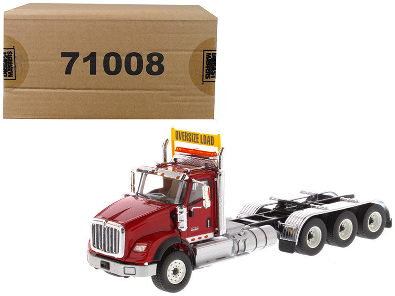 International HX620 Day Cab Tridem Tractor Red 1/50 Diecast Model by Diecast Masters free shipping USA