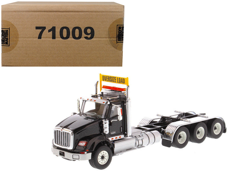 International HX620 Day Cab Tridem Tractor Black 1/50 Diecast Model by Diecast Masters free shipping USA
