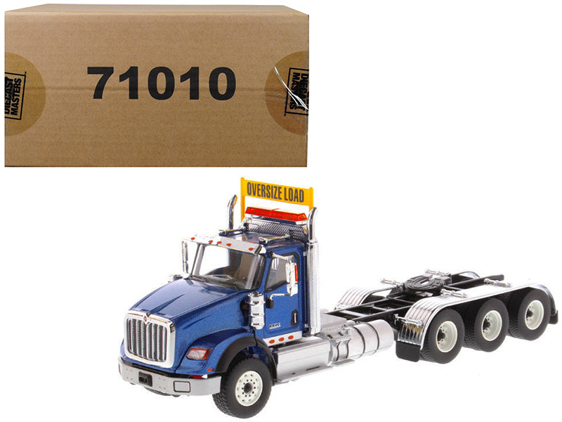 International HX620 Day Cab Tridem Tractor Blue 1/50 Diecast Model by Diecast Masters free shipping USA