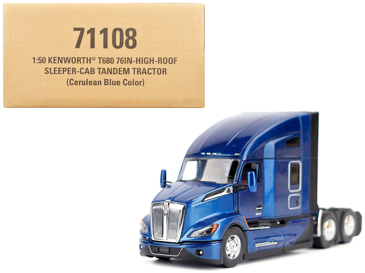 Rapid Vehicles Kenworth T680 Truck Tractor Deep Cerulean Blue Metallic "Transport Series" 1/50...