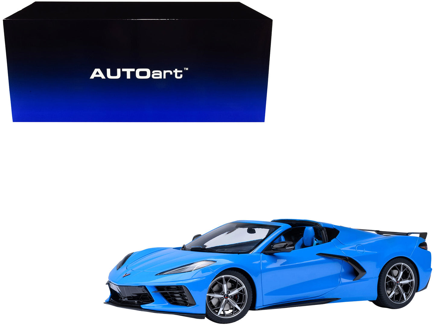 2020 Chevrolet Corvette C8 Stingray Rapid Blue 1/18 Model Car by Autoart free shipping USA