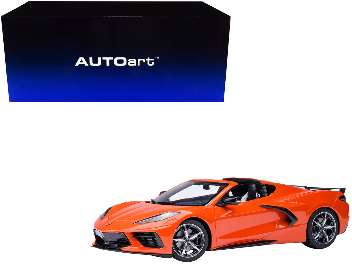 2020 Chevrolet Corvette C8 Stingray Sebring Orange 1/18 Model Car by Autoart free shipping USA