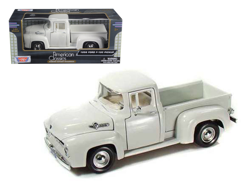 Rapid Vehicles 1956 Ford F-100 Pickup Truck White 1/24 Diecast Model Car by Motormax free...
