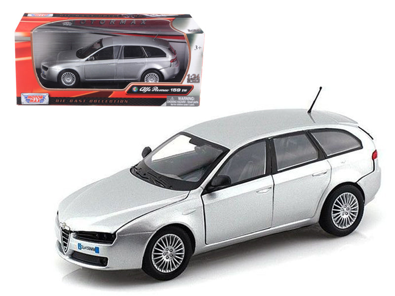 Alfa Romeo 159 SW Silver 1/24 Diecast Car Model by Motormax free shipping USA