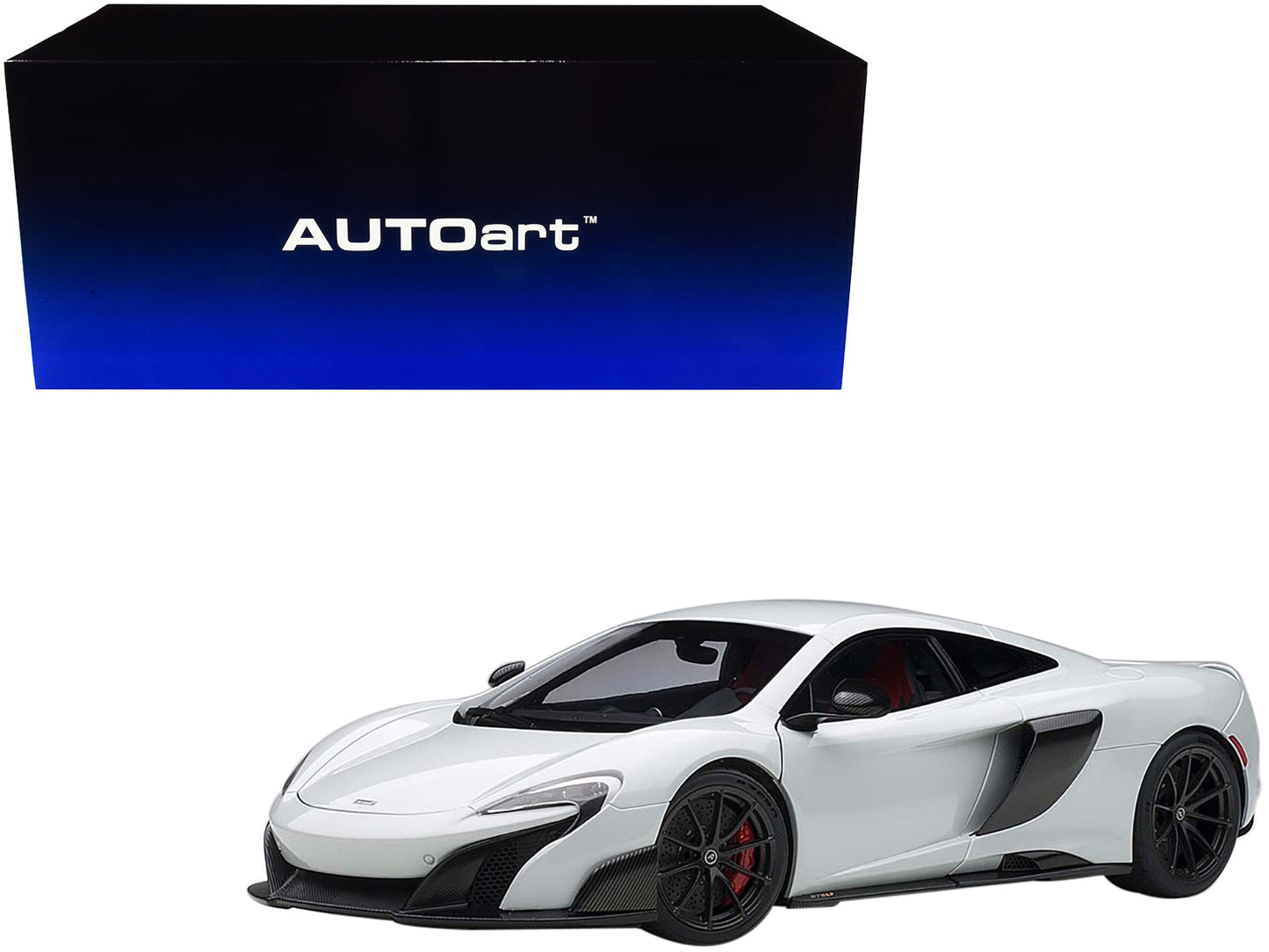 Mclaren 675LT Silica White 1/18 Model Car by Autoart free shipping USA