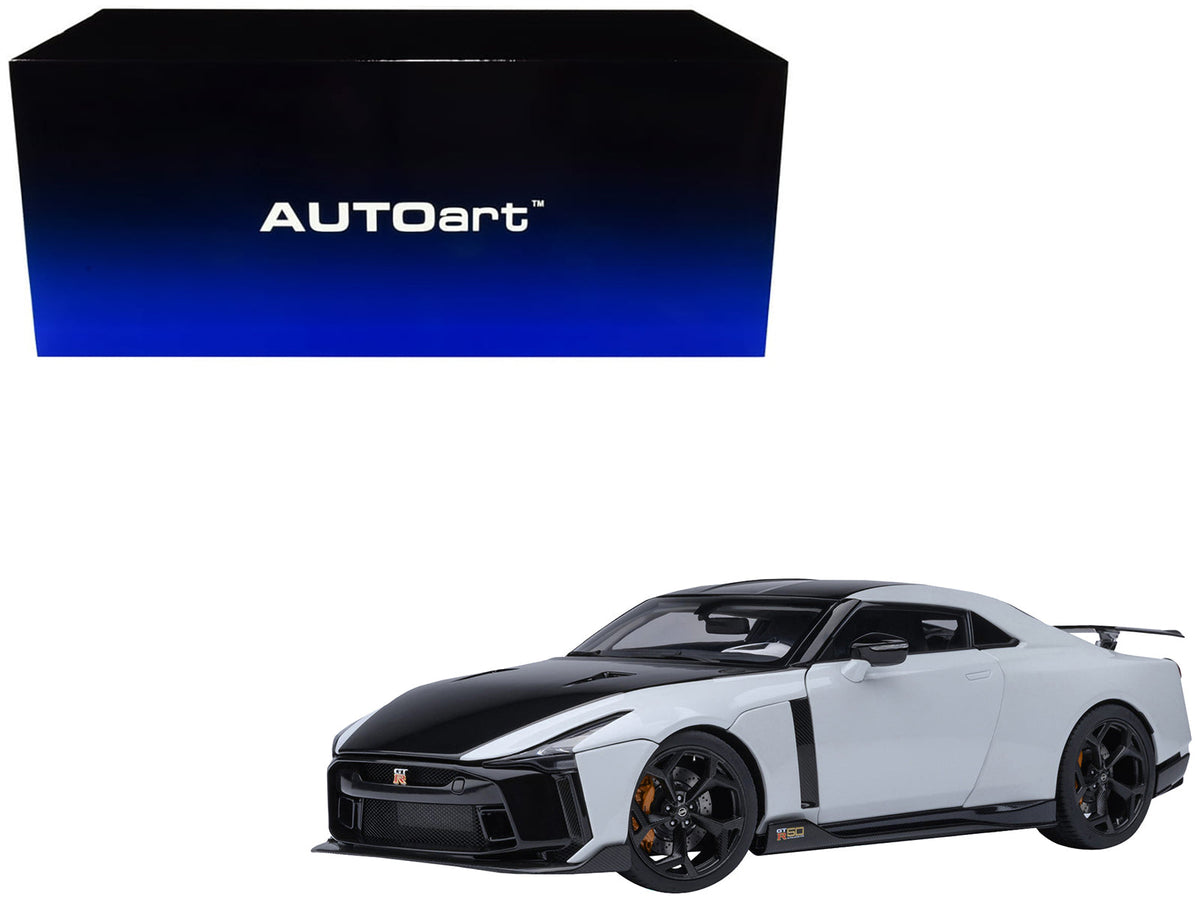 Rapid Vehicles Nissan GT-R50 By ItalDesign Black and White Metallic 1/18 Model Car by Autoart ...