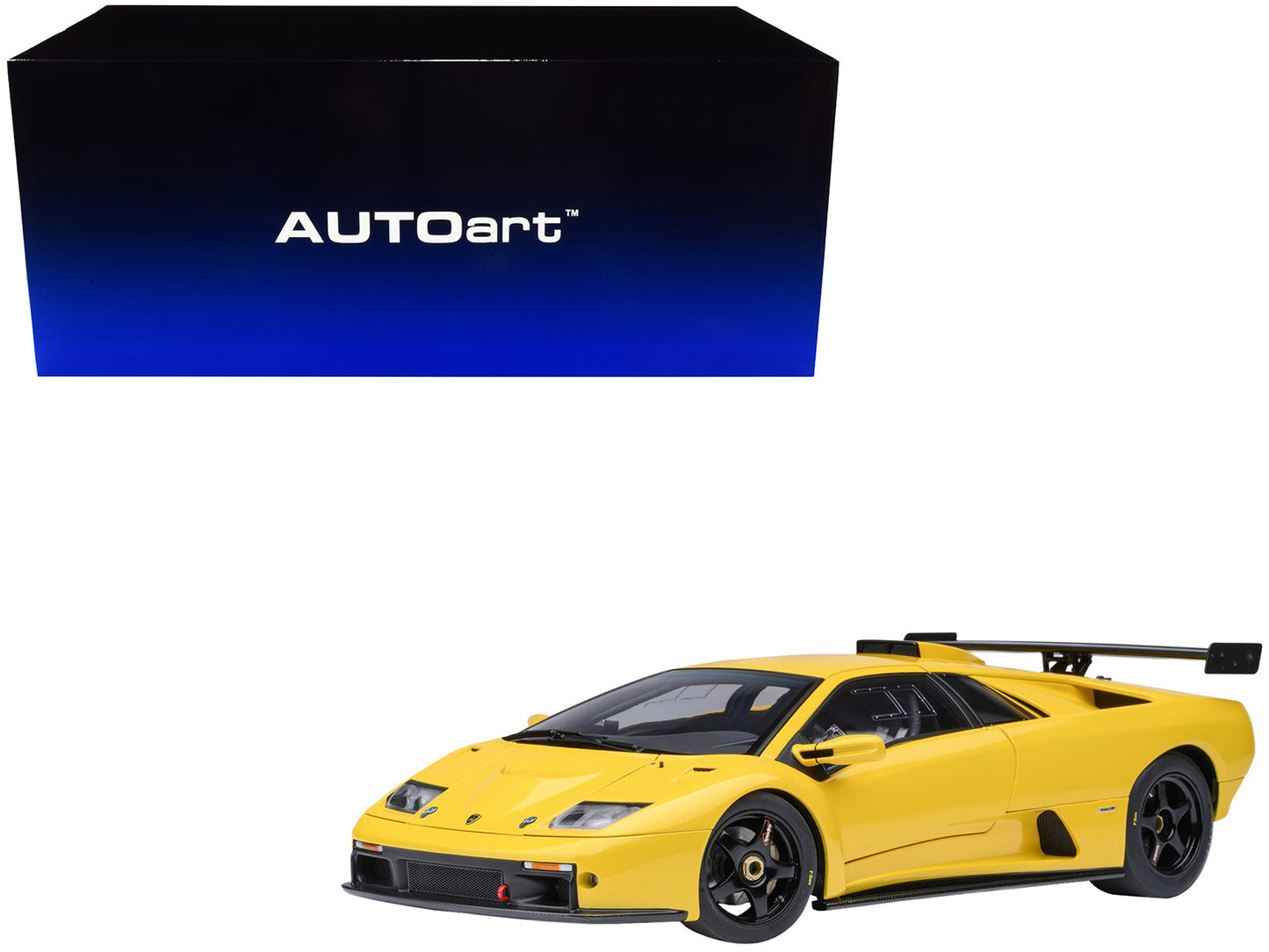 Lamborghini Diablo GTR Superfly Yellow 1/18 Model Car by Autoart free shipping USA