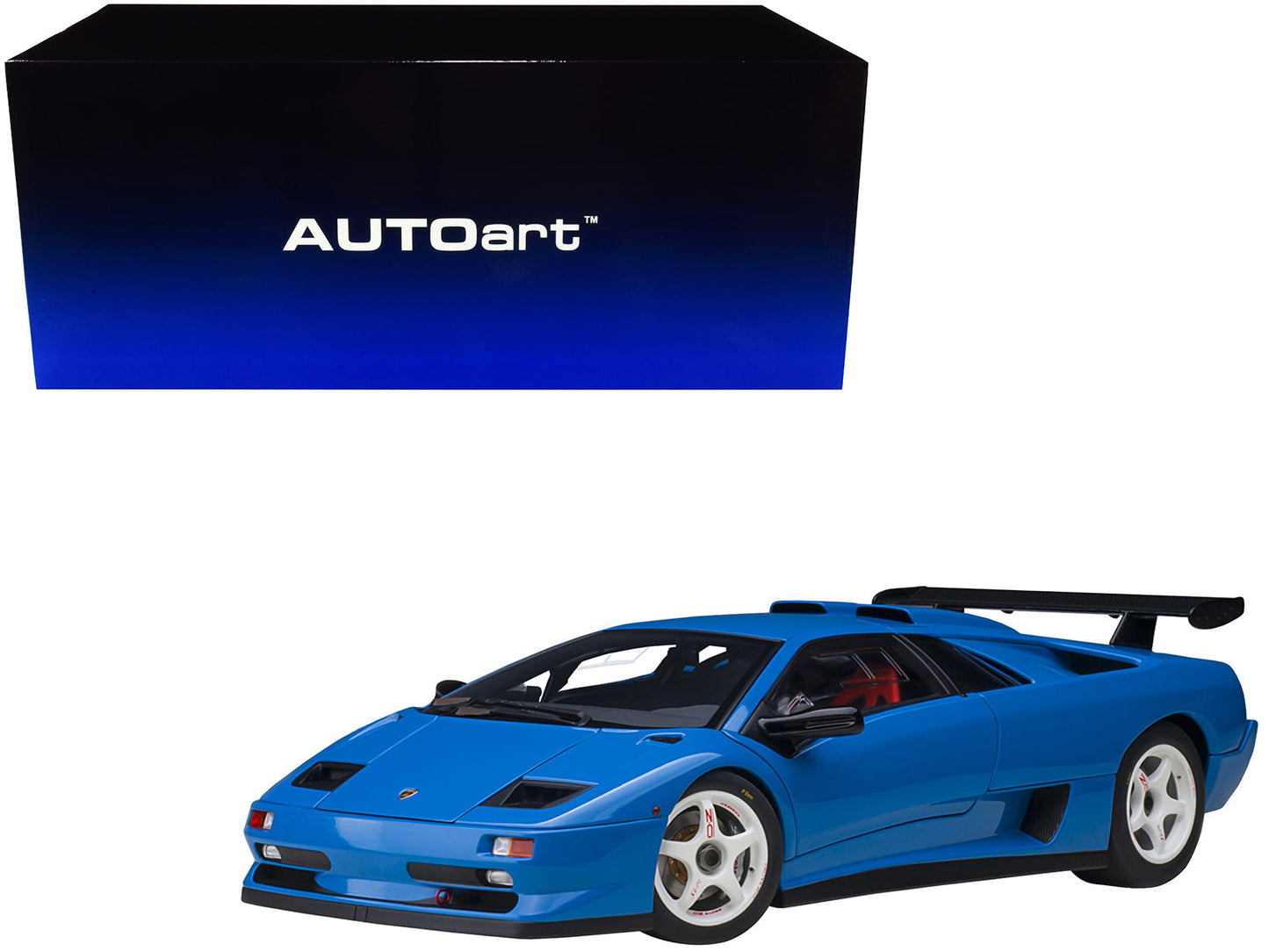 Lamborghini Diablo SV-R Blu Le Mans Blue 1/18 Model Car by Autoart free shipping USA