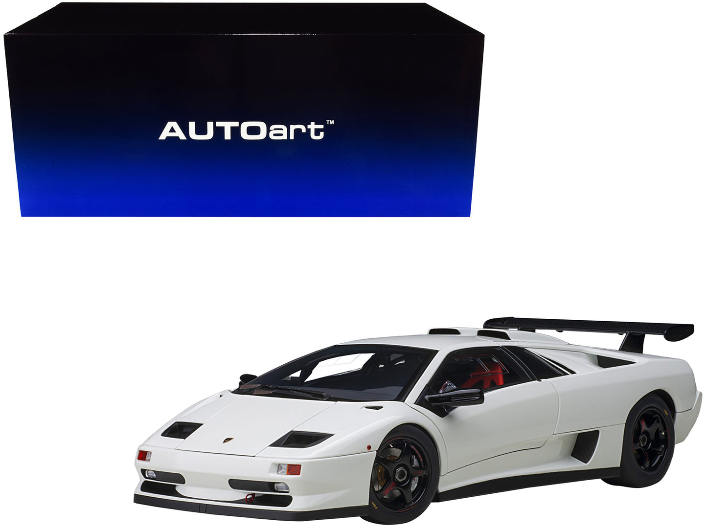 Lamborghini Diablo SV-R Impact White 1/18 Model Car by Autoart free shipping USA