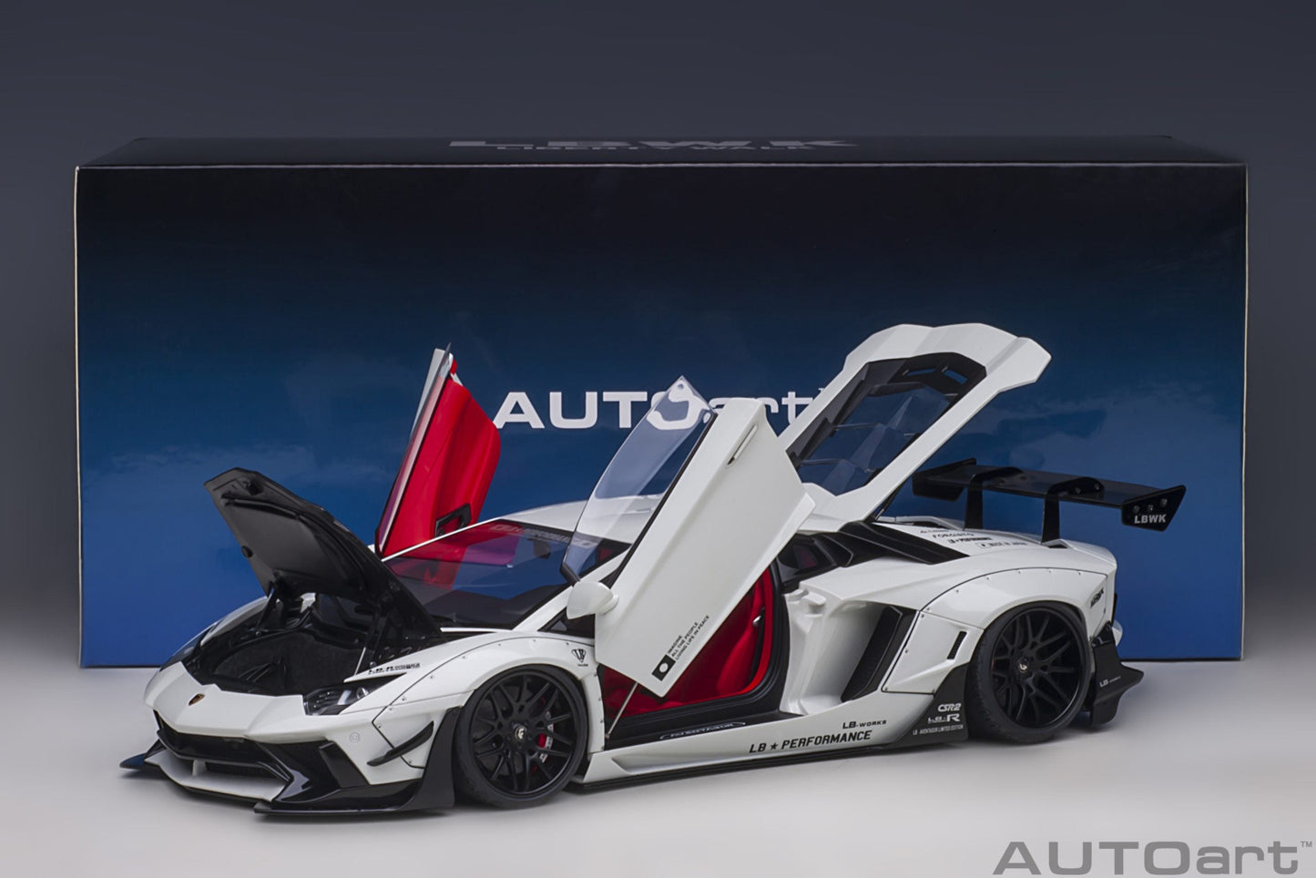 AUTOart Lamborghini Aventador Liberty Walk LB-Works, Limited Edition, Metallic White 1:18