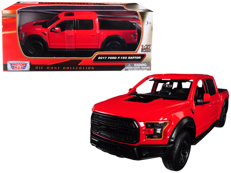 Rapid Vehicles 2017 Ford F-150 Raptor Pickup Truck Red with Black Wheels 1/27 Diecast Model Car...