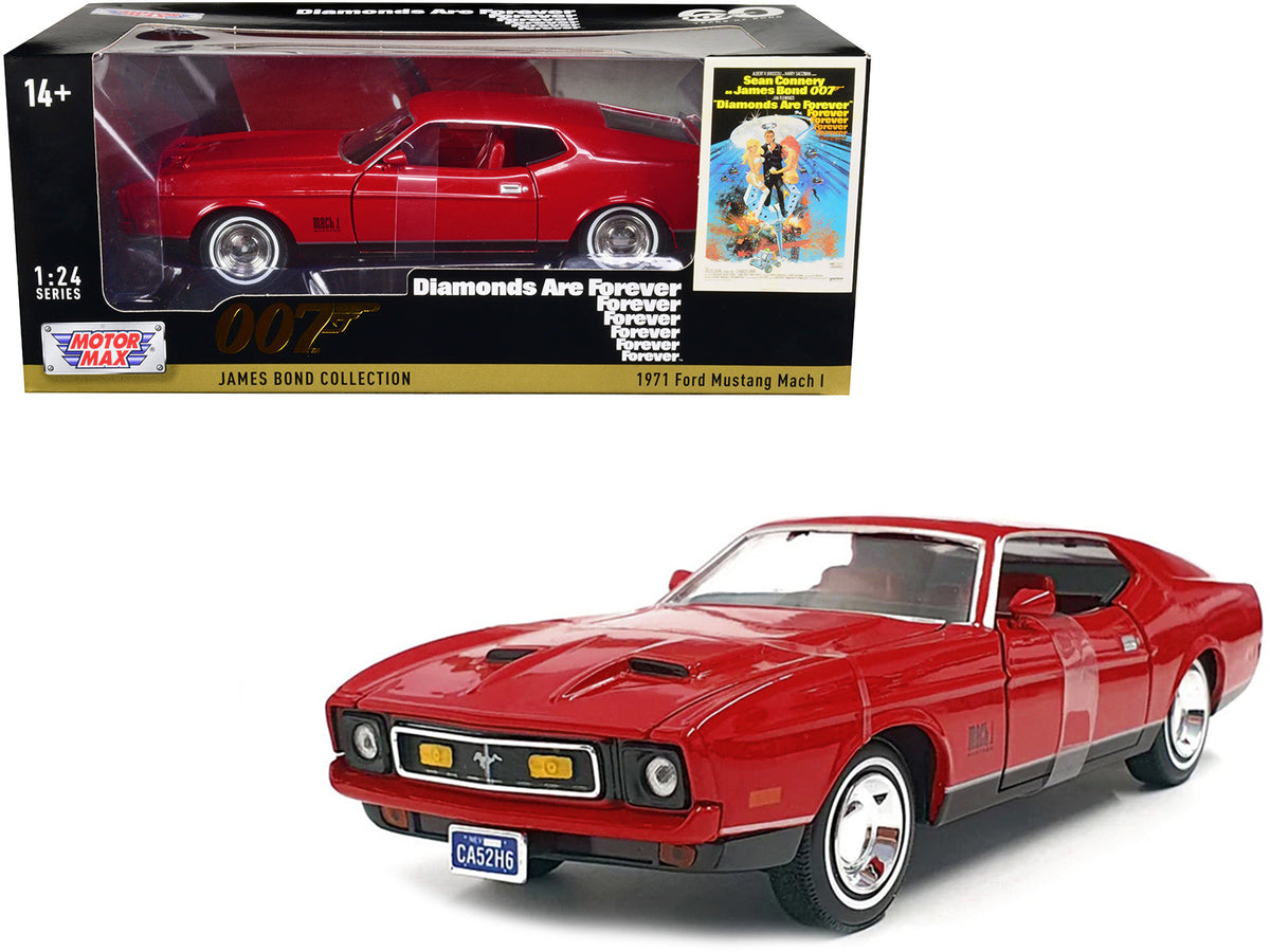 Rapid Vehicles 1971 Ford Mustang Mach 1 Red James Bond 007 "Diamonds are Forever" (1971) Movie...