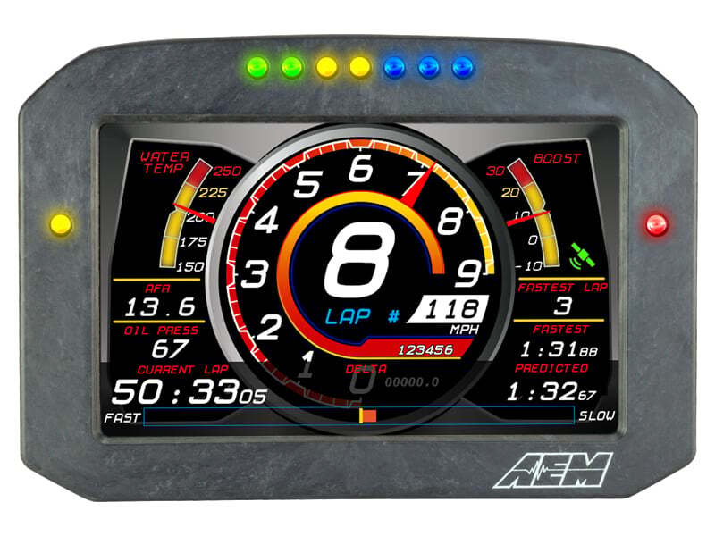 AEM CD-7LG Carbon Logging Flush Digital Dash Display w/ Internal 20Hz GPS & Antenna 30-5703F
