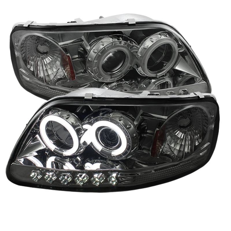 FR SPORT SPYDER Ford F150 97-03/Expedition 97-02 1PC Projector - CCFLHalo LED Smke...