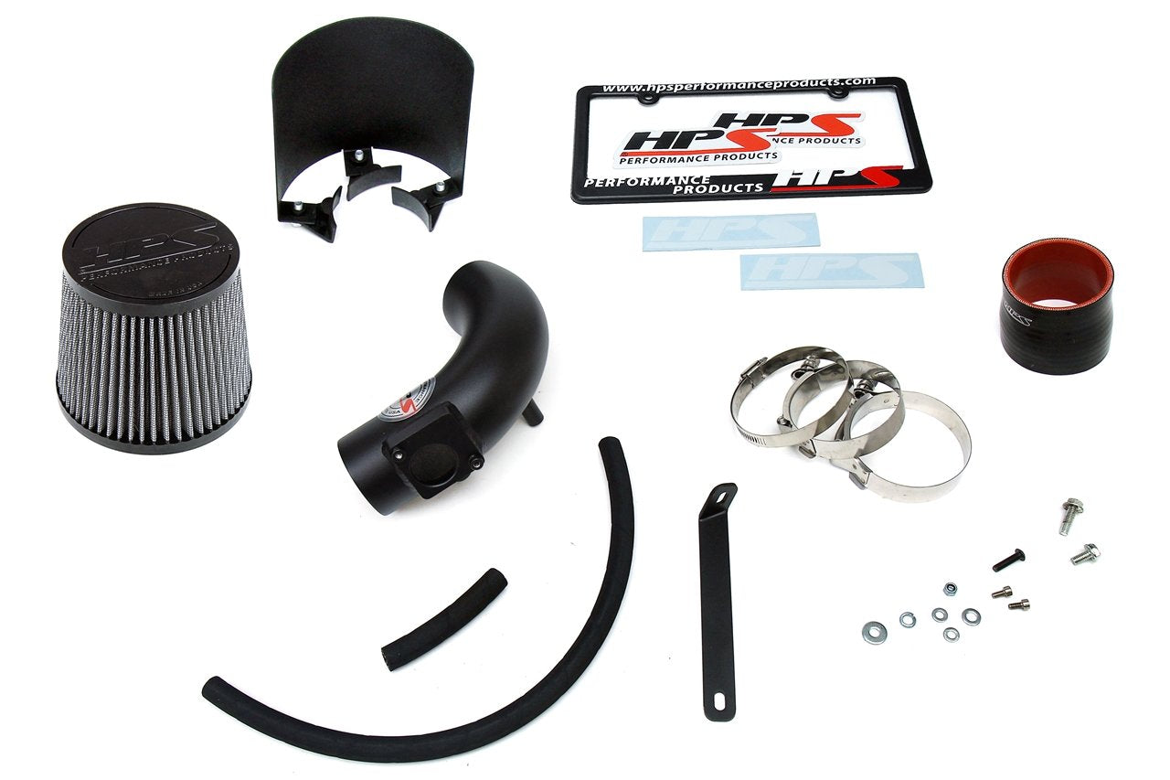 HPS Shortram Air Intake Kit 2006-2007 Mazda Mazda5 2.3L Non Turbo, Includes Heat Shield, Black