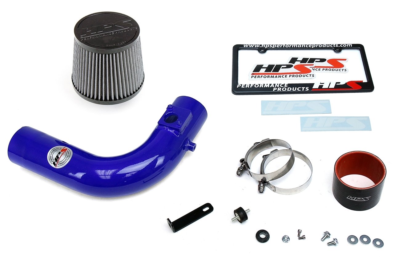 HPS Shortram Air Intake Kit 2012-2019 Toyota 86, Includes Heat Shield, Blue