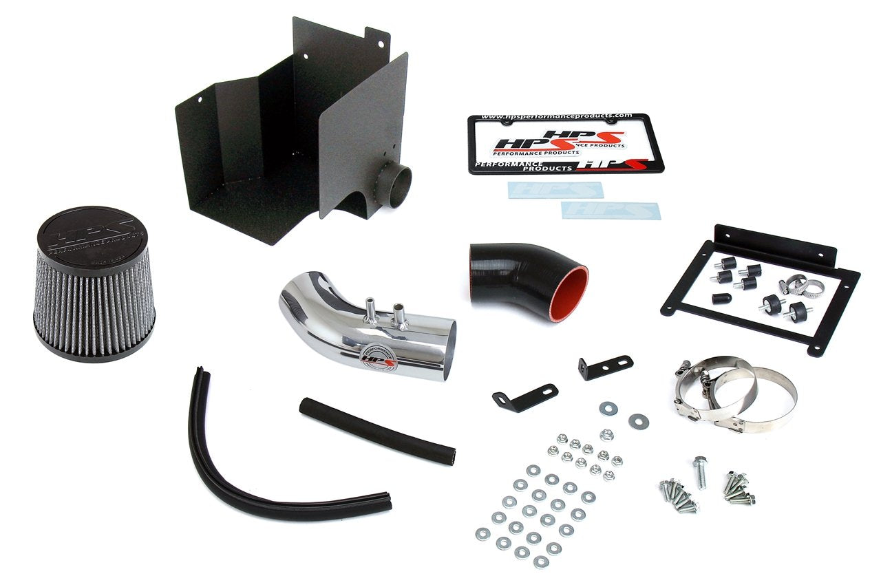 HPS Performance Products HPS Shortram Air Intake Kit 2010-2013 Kia Forte Koup 2.4L, Includes Heat Shield, Polish