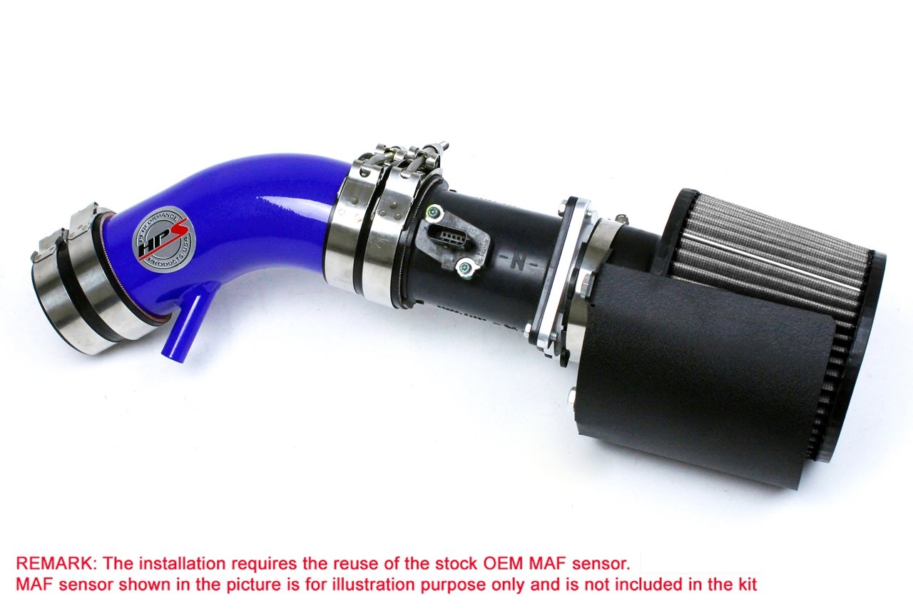 HPS Performance HPS Shortram Air Intake Kit 2002-2006 Nissan Altima 2.5L 4Cyl, Includes Heat Shield, 827-570