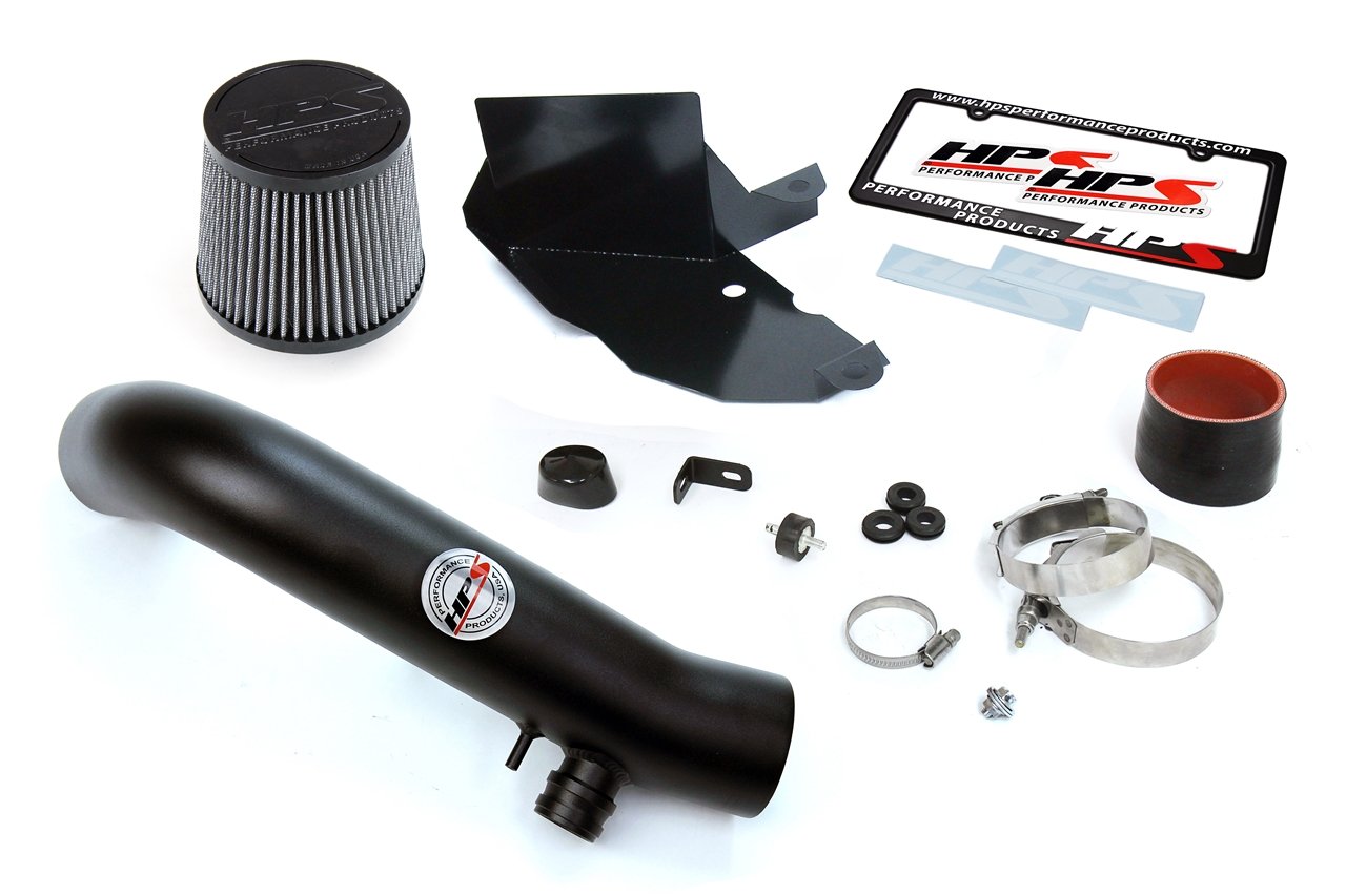 HPS Shortram Air Intake Kit 2015-2017 Audi S3 2.0T TFSI Turbo, Includes Heat Shield, Black