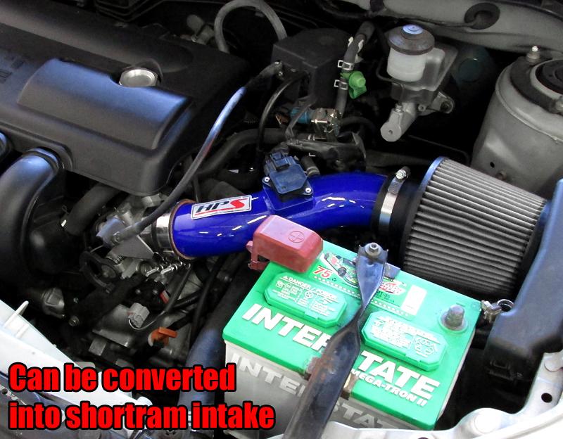 HPS Cold Air Intake Kit 2003-2004 Toyota Matrix XR 1.8L, Converts to Shortram, Blue