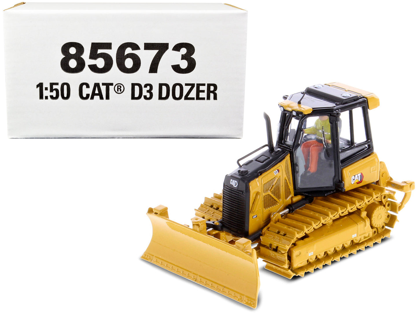 CAT Caterpillar D3 Track Type Dozer with Operator "High Line" Series 1/50 Diecast Model by Diecast Masters free shipping USA