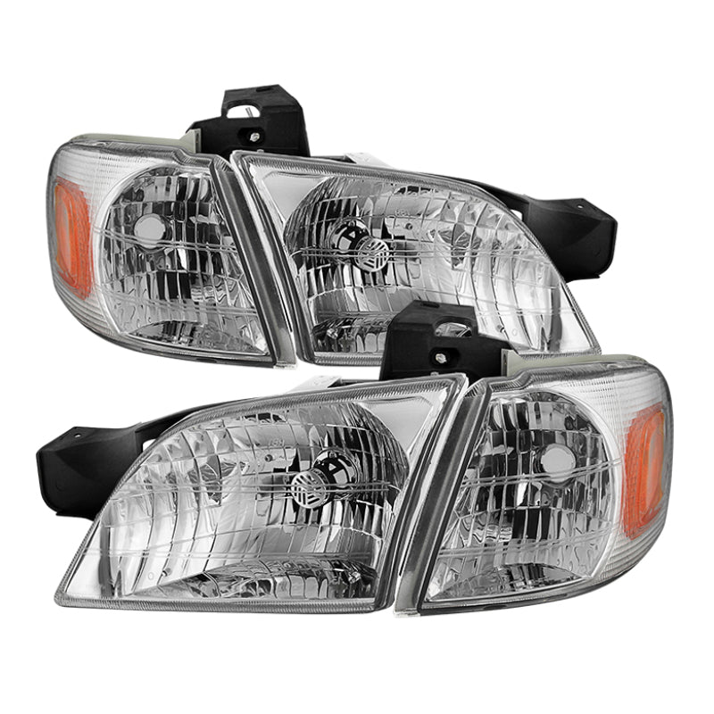 FR SPORT SPYDER Xtune Pontiac Trans Sport 97-98 OEM Style Headlights w/ Corner Lights Chrome...