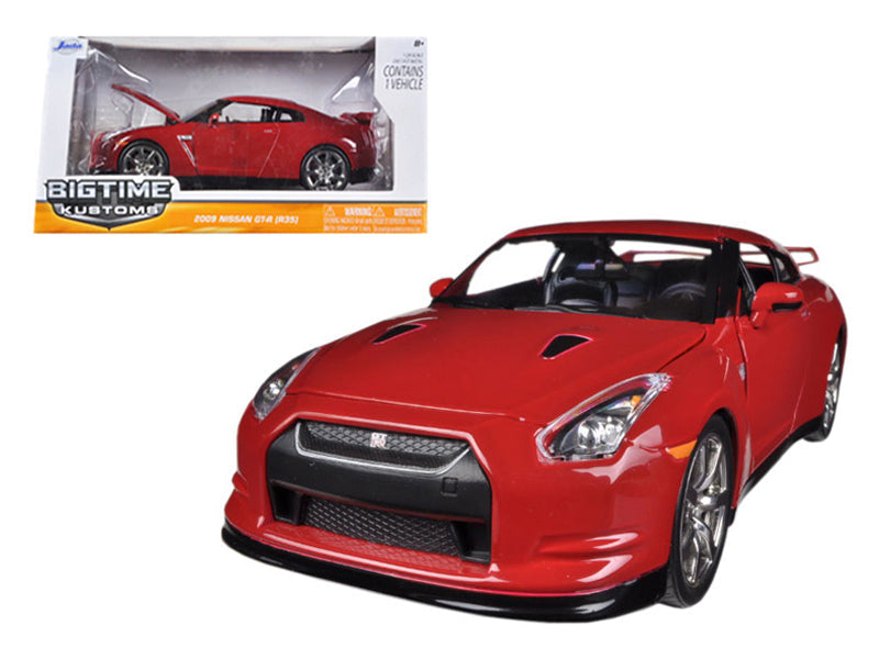 2009 Nissan GT-R R35 Red 1/24 Diecast Car Model by Jada free shipping USA