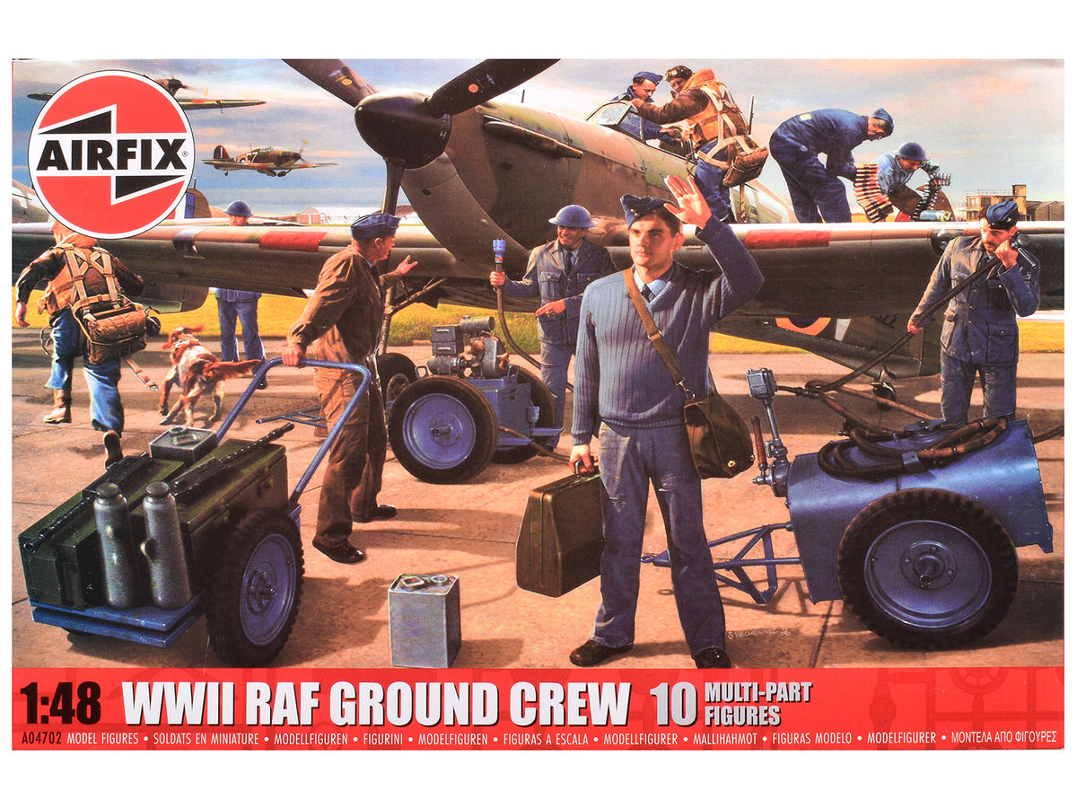 Rapid Vehicles Level 1 Model Kit WWII RAF Ground Crew Figure and Accessory Set 1/48 Plastic Model...