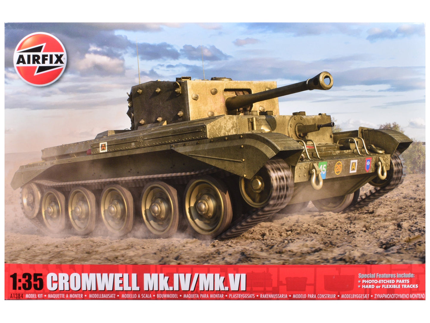 Level 3 Model Kit Cromwell Mk.IV / Mk.VI Cruiser Tank with 2 Scheme Options 1/35 Plastic Model Kit by Airfix free shipping USA