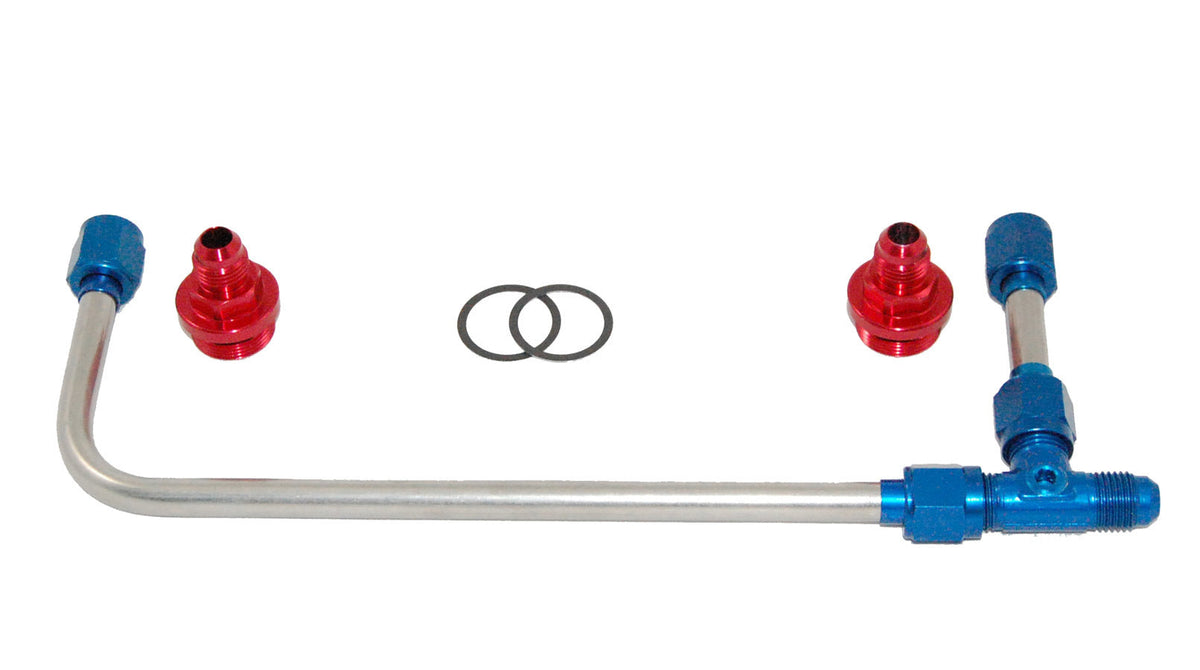Polished S/S 4150 Carb. Fuel Line Kit - 60945