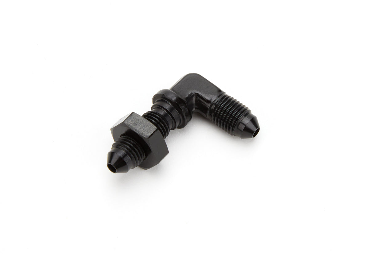 Alum 90 Deg Bulkhead Union #3 Flare Black - FCM5799