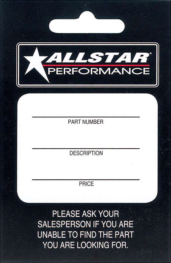 Allstar Hang Tag 100 Pack - ALL040
