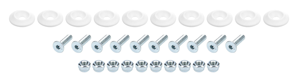 Countersunk Bolt Kit White 10pk - ALL18681