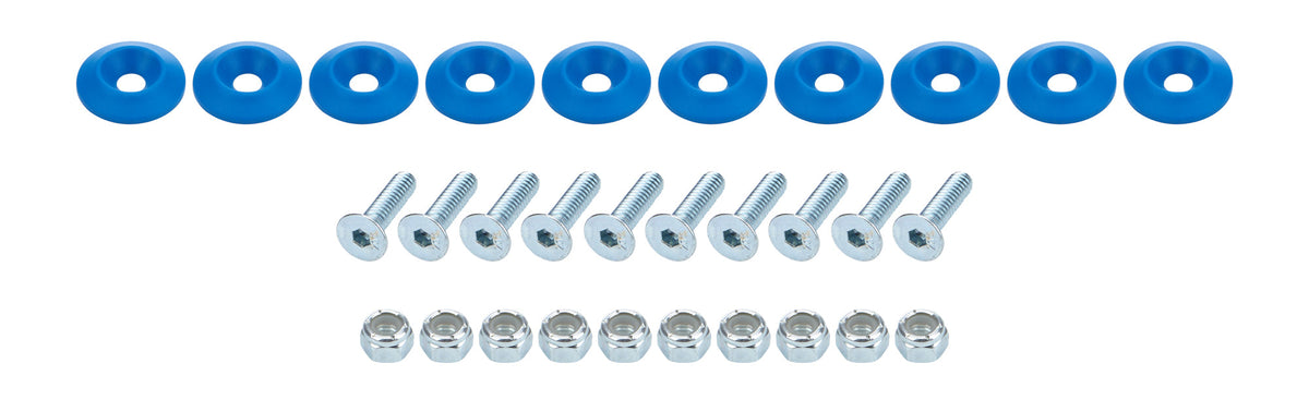 Countersunk Bolt Kit Blue 10pk - ALL18683