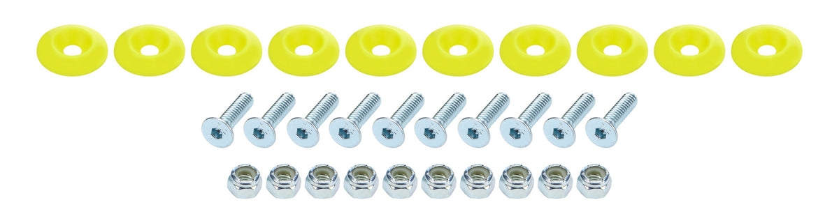 Countersunk Bolt Kit Fluorescent Yellow 10pk - ALL18688