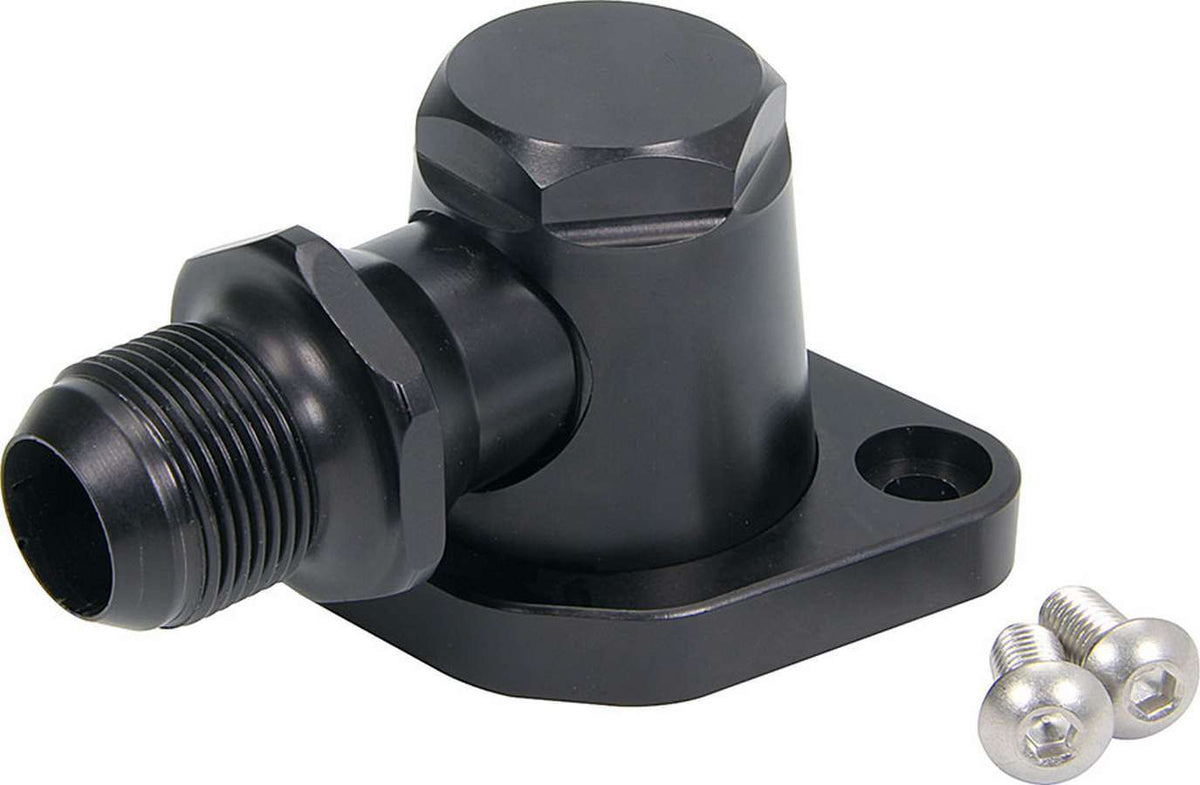 Billet Water Neck 16AN Black - ALL30372