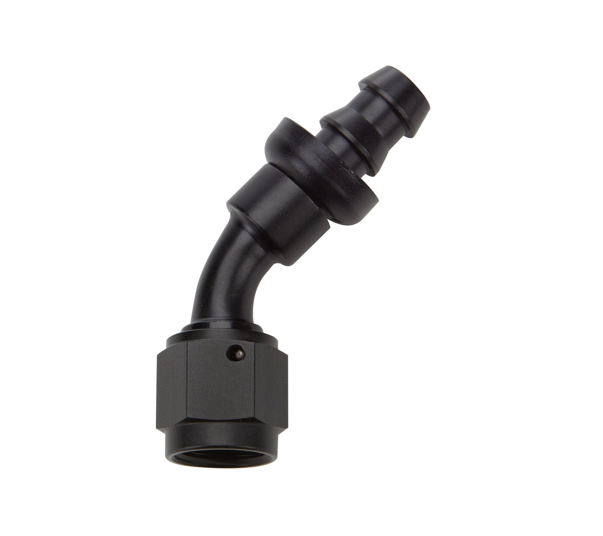 Pushlock Hose End Black 45 Deg Elbow -6 - ALL49432