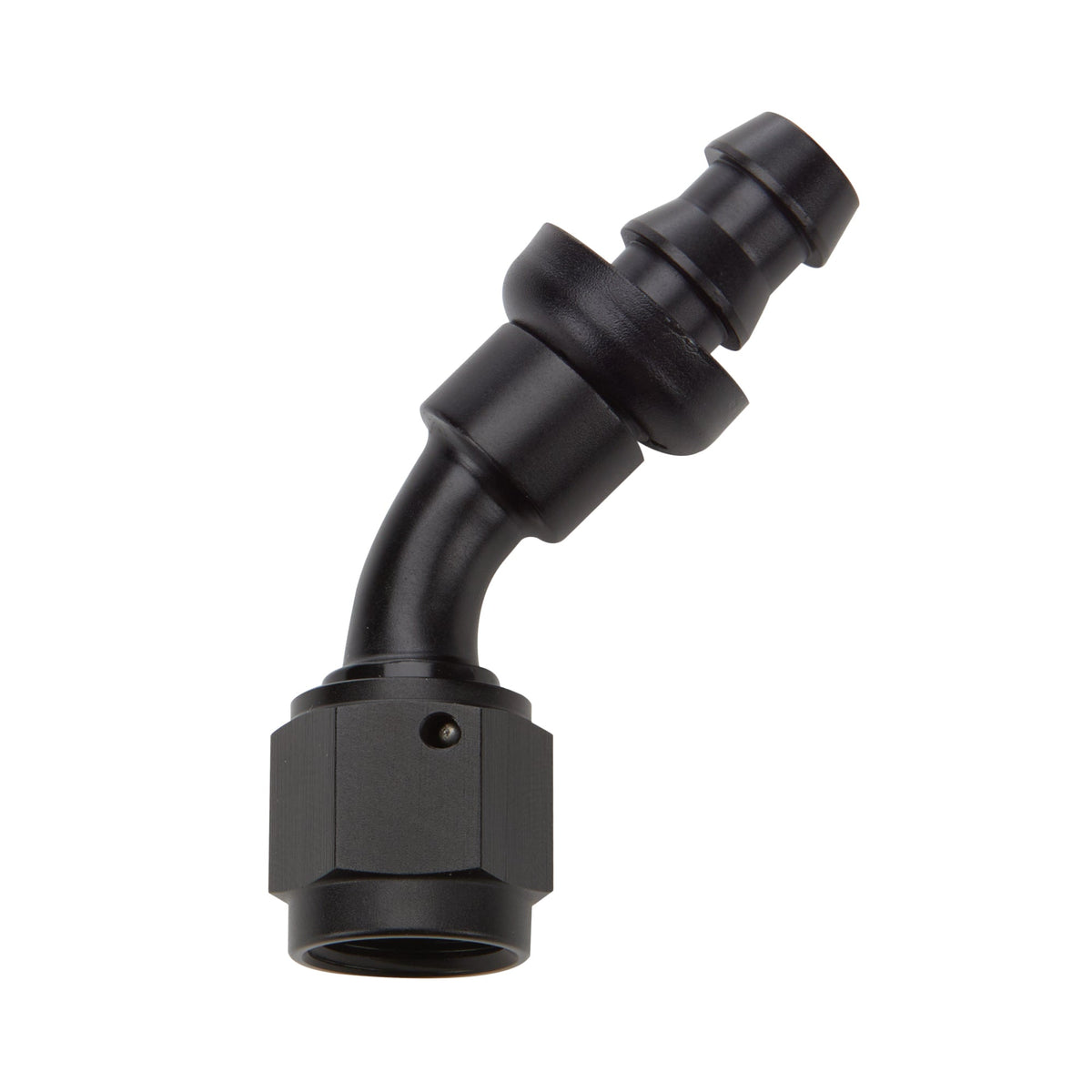 Pushlock Hose End Black 45 Deg Elbow -10 - ALL49434