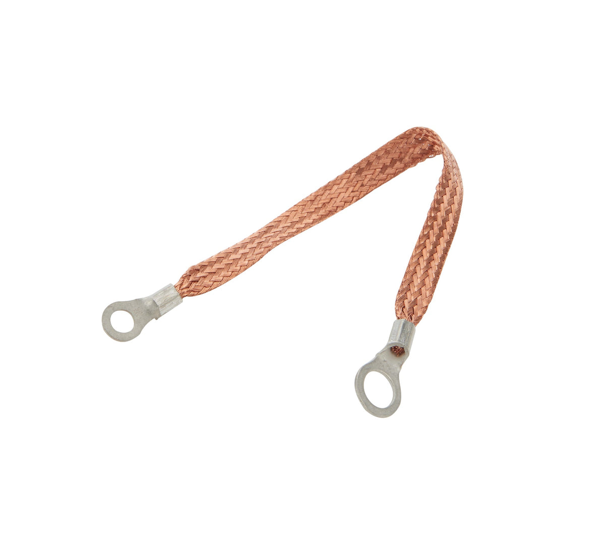 Copper Ground Strap 9in w/ 1/4in and 3/8in Ring - ALL763299