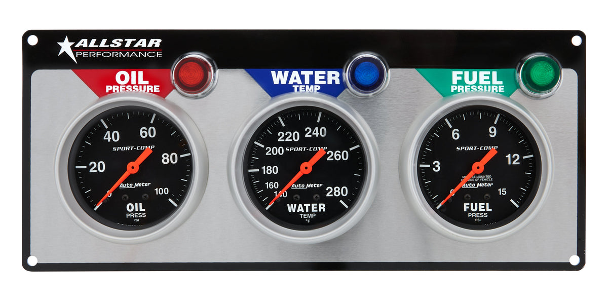 3-GAUGE Panel Auto Meter Spor - ALL80113