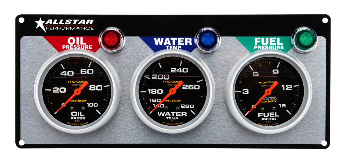 3-GAUGE Panel Auto Meter Pro - ALL80123