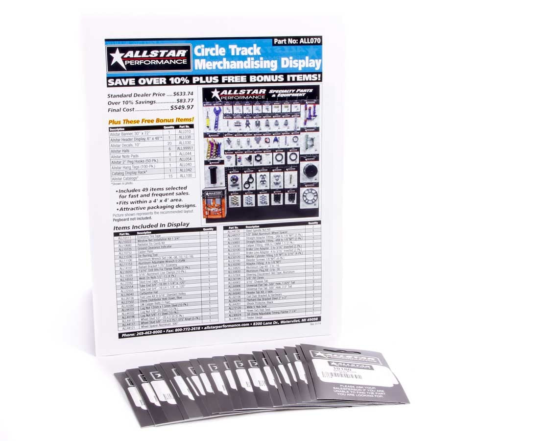 Merchandising Display Components for ALL070 - ALL99153