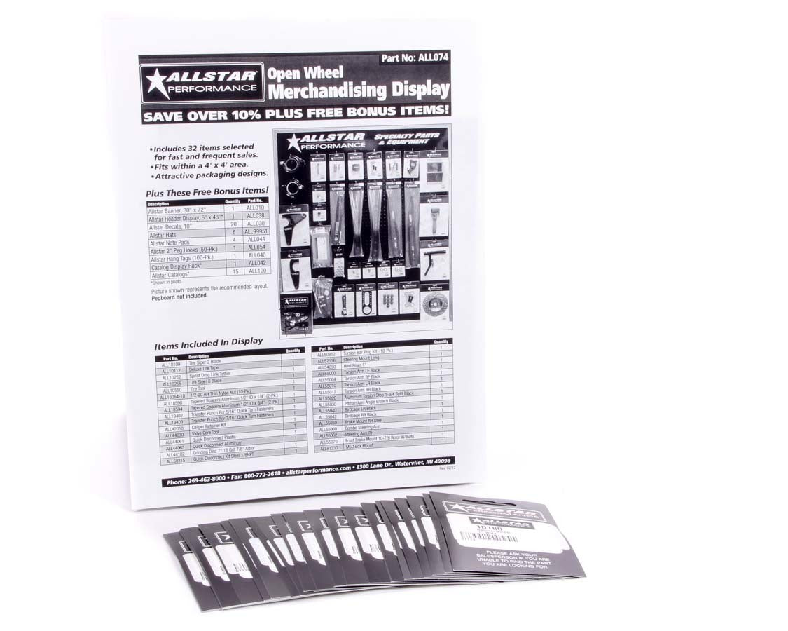 Merchandising Display Components for ALL074 - ALL99164