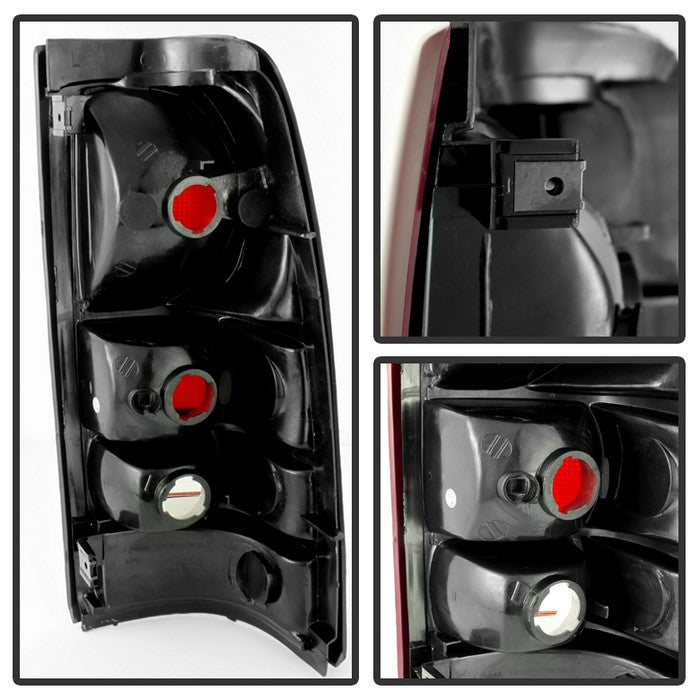FR SPORT SPYDER Xtune Chevy Silverado 99-02 / GMC Sierra 99-06 OE Style Tail Lights Red Smoke...