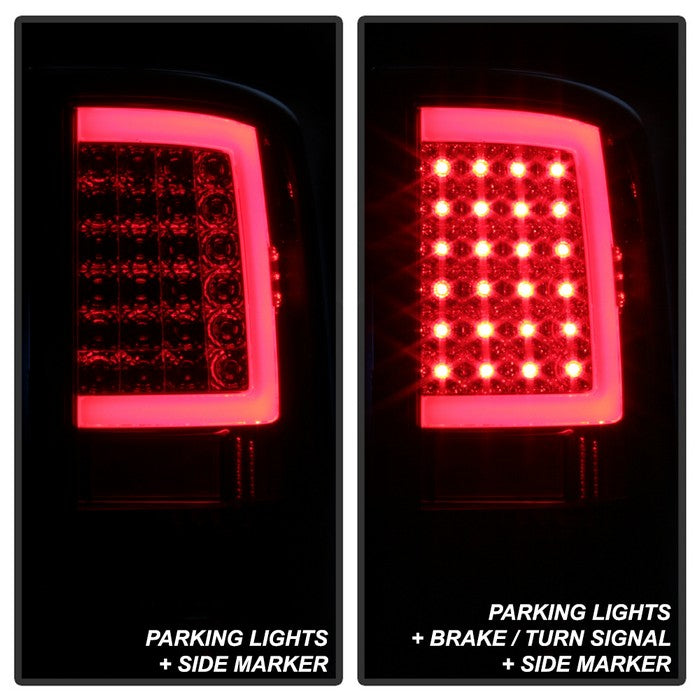SPYDER xTune 09-18 Dodge Ram 1500 (Incandescent Only) LED Tail Lights - Smoke (ALT-ON-DR09-LBLED-SM) 5082220