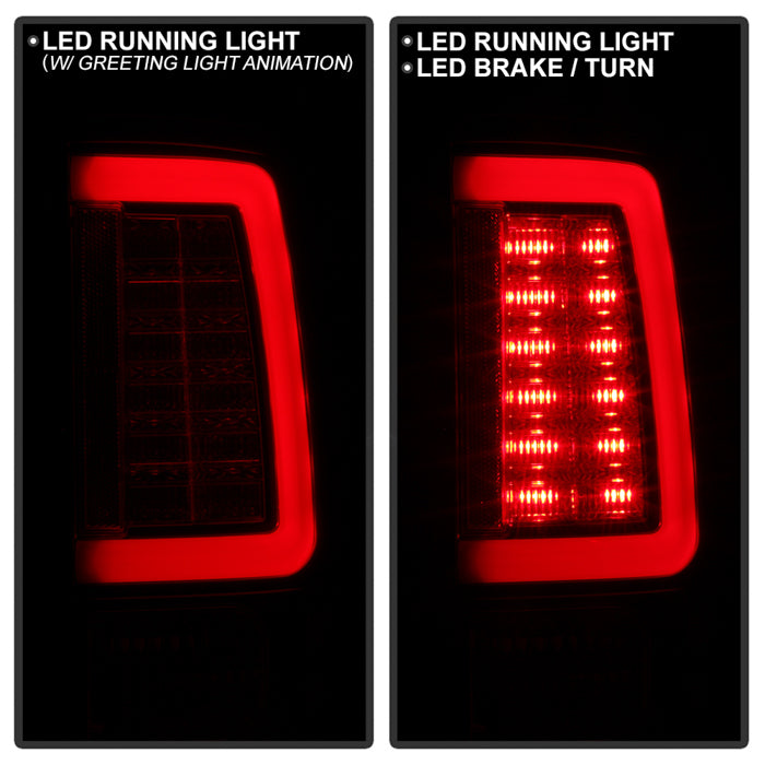 Spyder Dodge Ram 2013-2014 Light Bar LED Tail Lights - Black ALT-YD-DRAM13V2-LED-BK 5084057