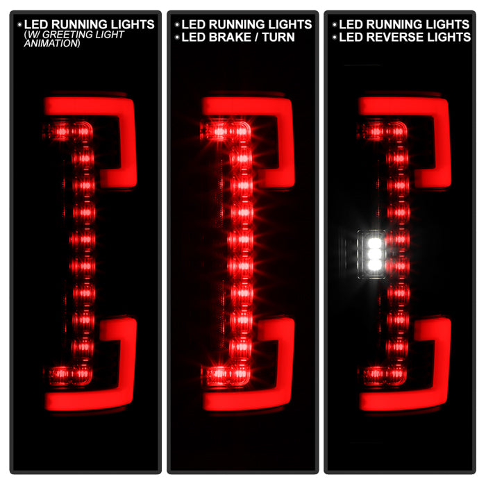 SPYDER 17-18 Ford F250 SD (Excl Halogen Model) LED Tail Lights - Black (ZALT-YD-FS17BS-GRLED-BK) 5089168
