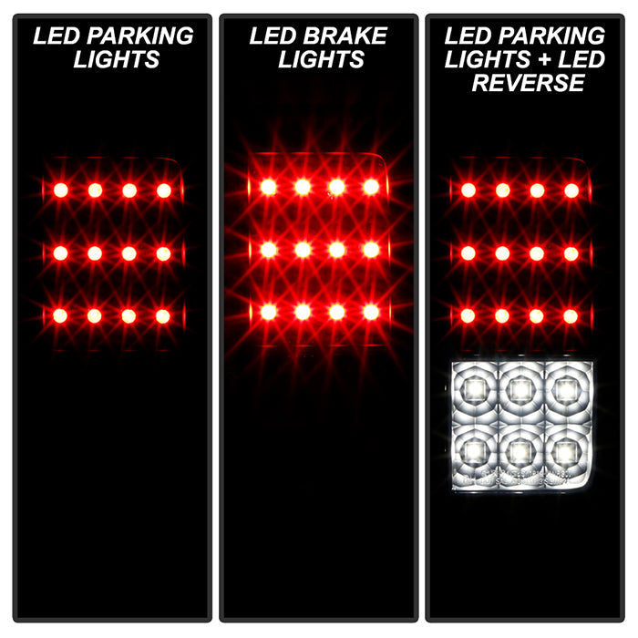 Spyder Jeep Wrangler 07-15 LED Tail Lights Black ALT-YD-JWA07-LED-BK 5070395