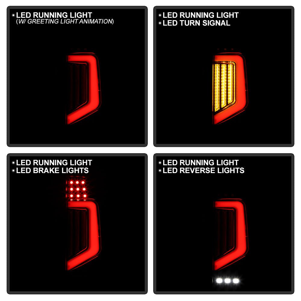 SPYDER 05-21 Nissan Frontier Clear Light Bar LED Tail Lights - Black (ALT-YD-NF05AP-GR-LED-BK) 5089137